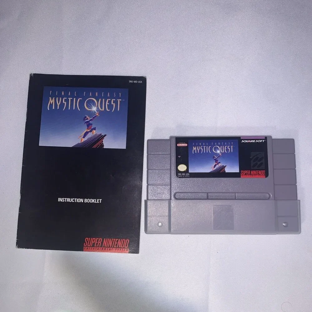 vintage video game Super Nintendo SNES Final Fantasy Mystic Quest CIB /booklet